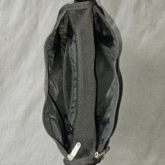 Lesportsac Delux Everyday Bag in "Violet Cheetah" purple expandable - Picture 8 of 11